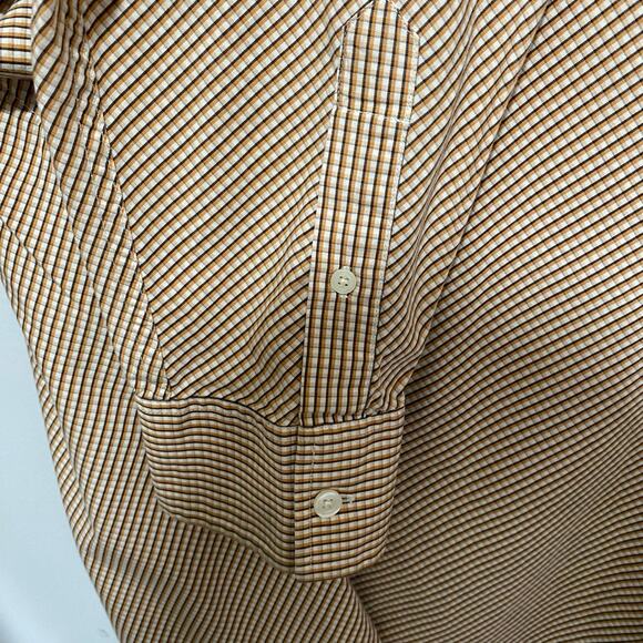 NYNE Orange and Brown Plaid Button Down Shirt Size XL - Picture 9 of 12